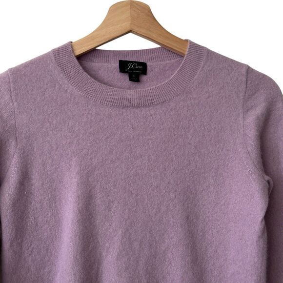 J Crew Cashmere S Slim Fit Crewneck Lavender Purple Capsule Knit Sweater - Picture 7 of 11